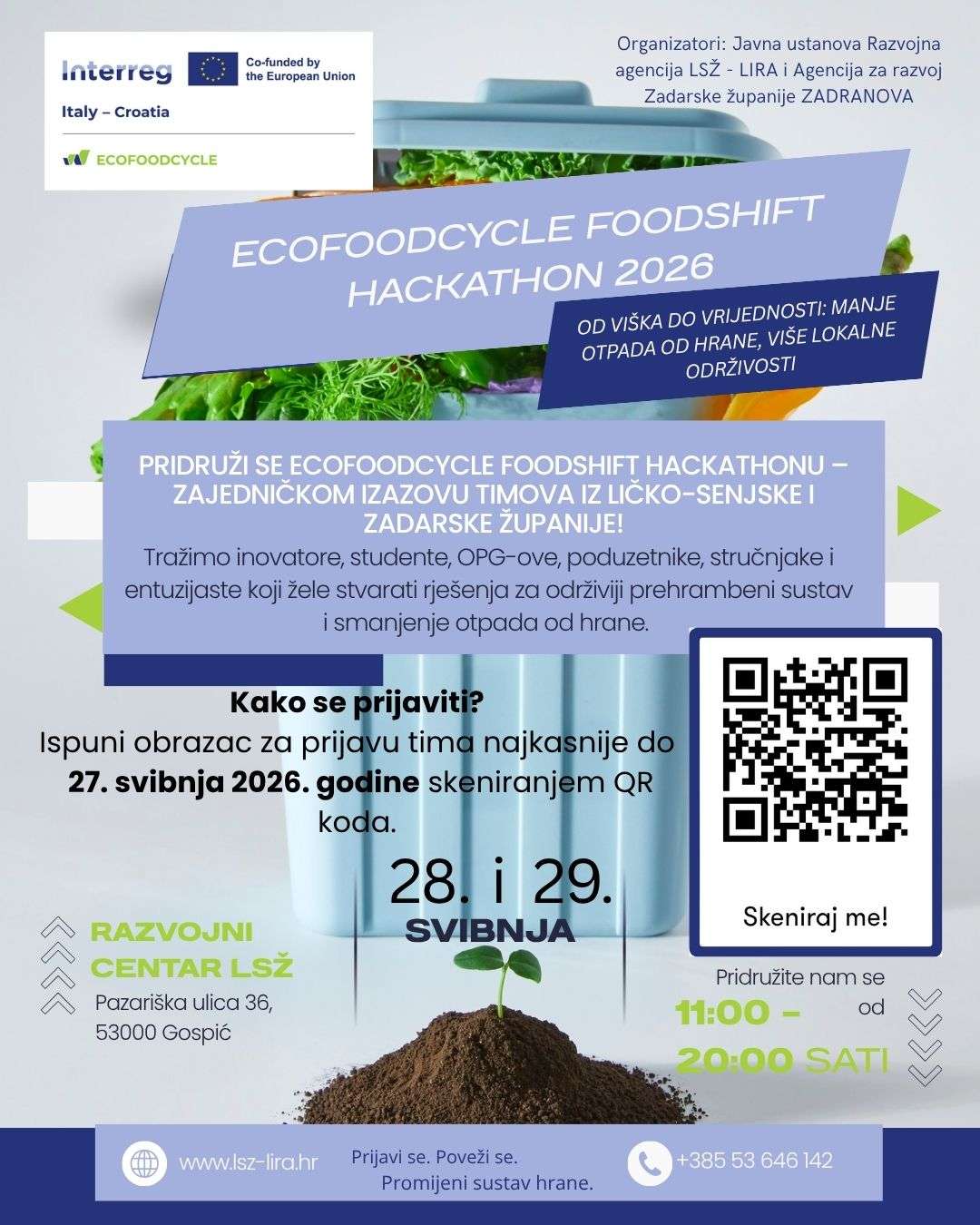 Otvorene prijave za ECOFOODCYCLE FOODSHIFT Hackathon u Gospiću