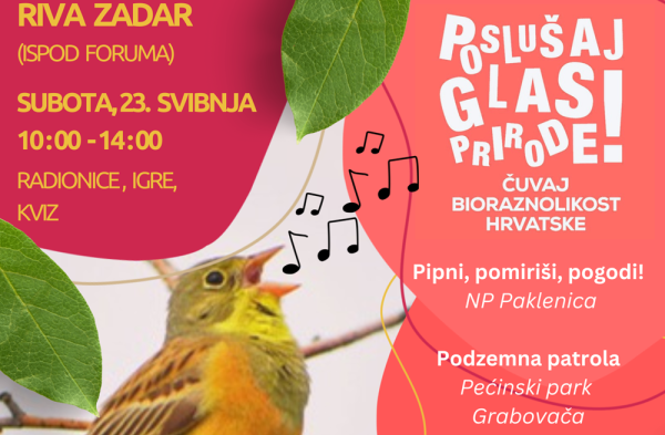 Manifestacija „POSLUŠAJ GLAS PRIRODE“ i ove godine dolazi na zadarsku rivu