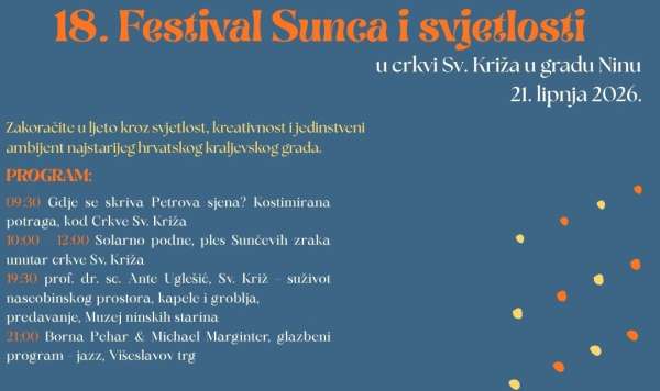 Festival Sunca i svjetlosti ponovno oživljava Nin na prvi dan ljeta