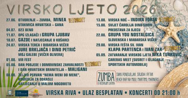 POČINJE VIRSKO LJETO Ribarske i gastro večeri, sportska natjecanja, koncerti - za svakog ponešto!