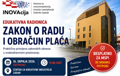 INOVAcija organizira edukativnu radionicu o Zakonu o radu i obračunu plaća