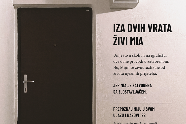 Kampanja "Iza ovih vrata živi Mia" protiv obiteljskog nasilja nad djecom