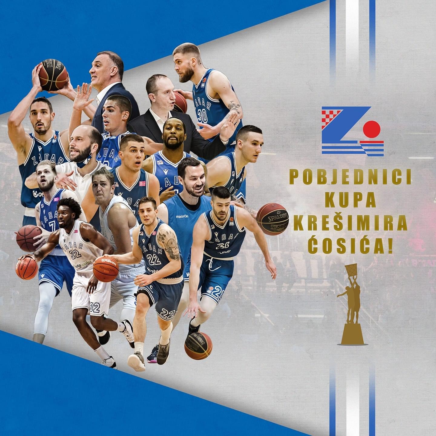 Zadrani i drugu godinu zaredom osvojili najdraži trofej - Kup Krešimira Ćosića