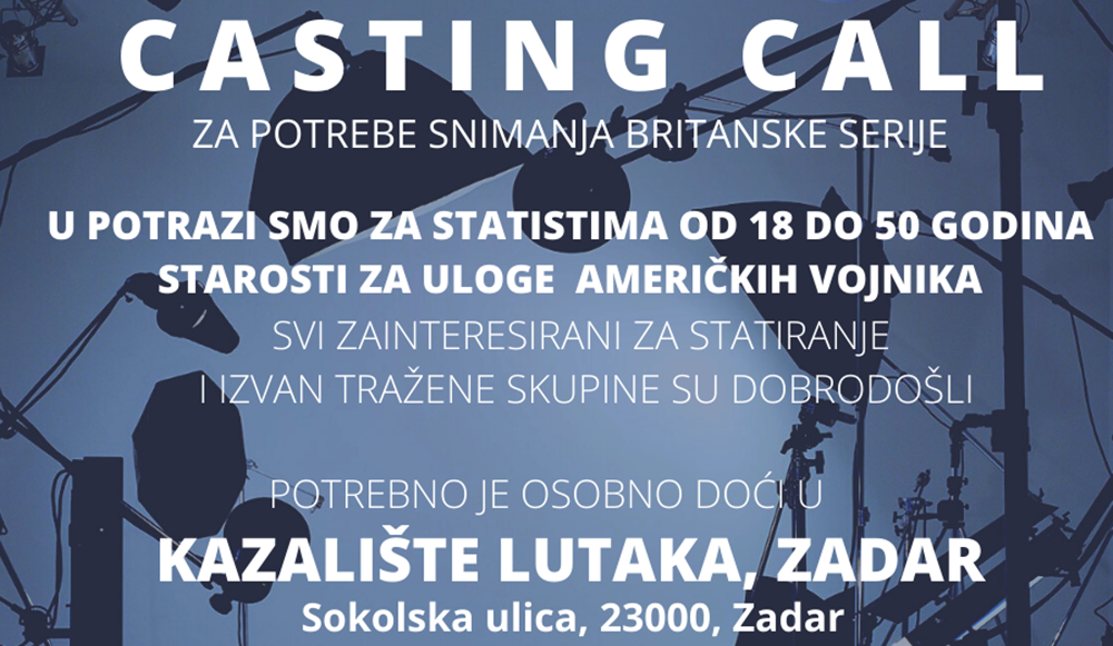 SNIMA SE BRITANSKA SERIJA MP Produkcija traži statiste!