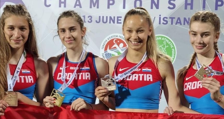 PRVENSTVO BALKANA Matea Čerina osvojila zlato u štafeti 4 x 100 metara