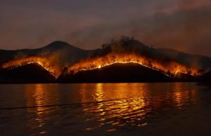 POŽAR NA OTOKU LAVDARA Vatra prijetila kućama, evakuirano 50-ak stanovnika otoka