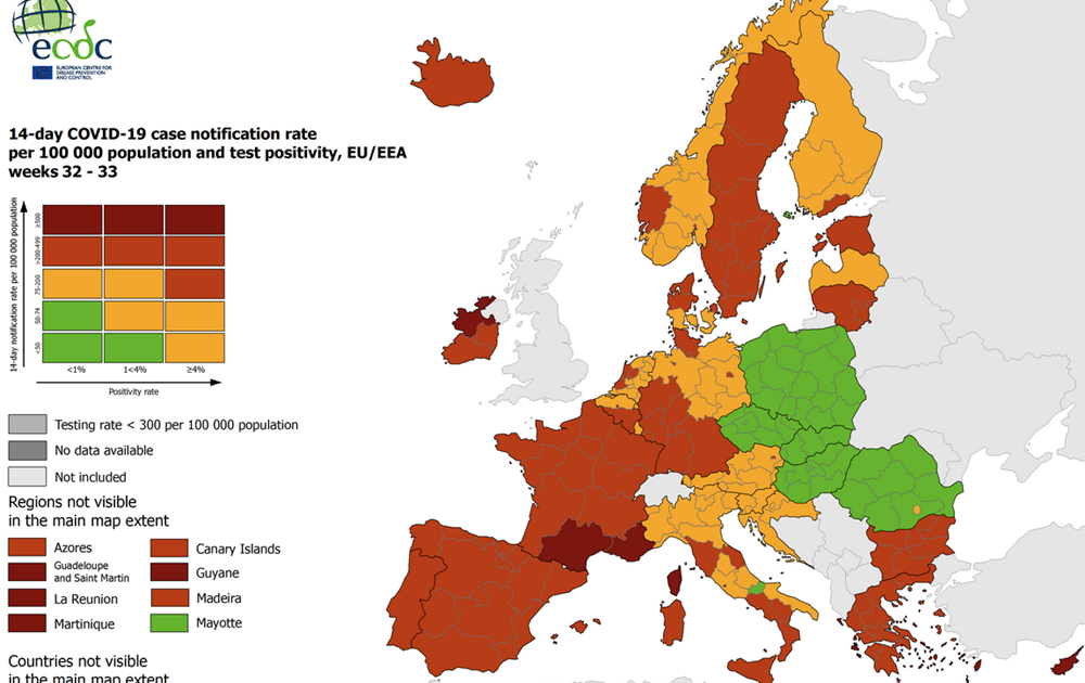 ECDC KARTA Hrvatska ostaje u narančastom!