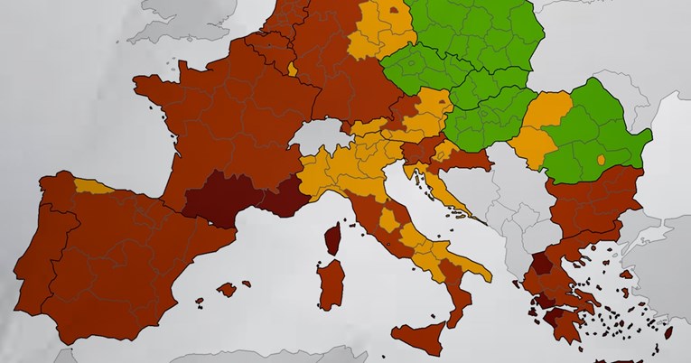 Objavljena nova ECDC koronakarta: Dijelovi Hrvatske u crvenom!