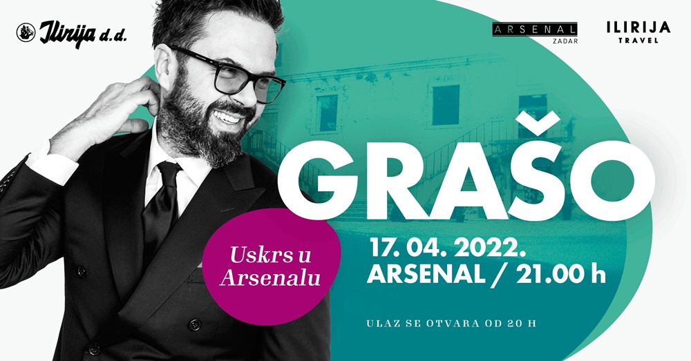 GRAŠO U ARSENALU ZA USKRS!!! Nakon više od dvije godine pauze glazba se ponovno vraća u jedinstven ambijent Arsenala