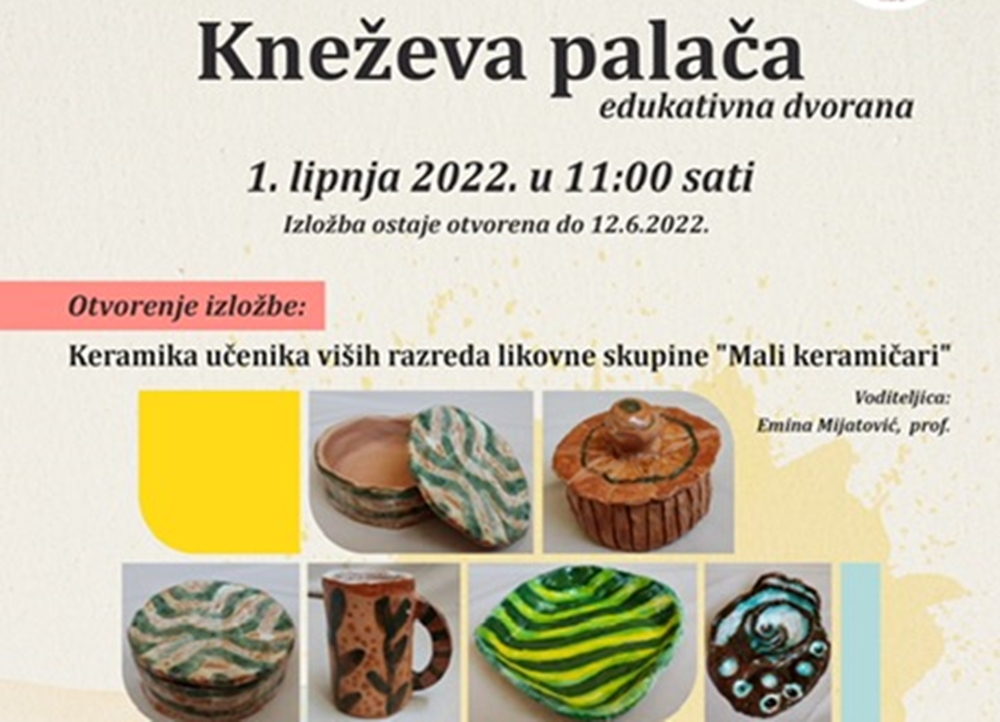 UČENIČKA ZADRUGA MARAŠKA Otvorenje izložbe „mali keramičari“