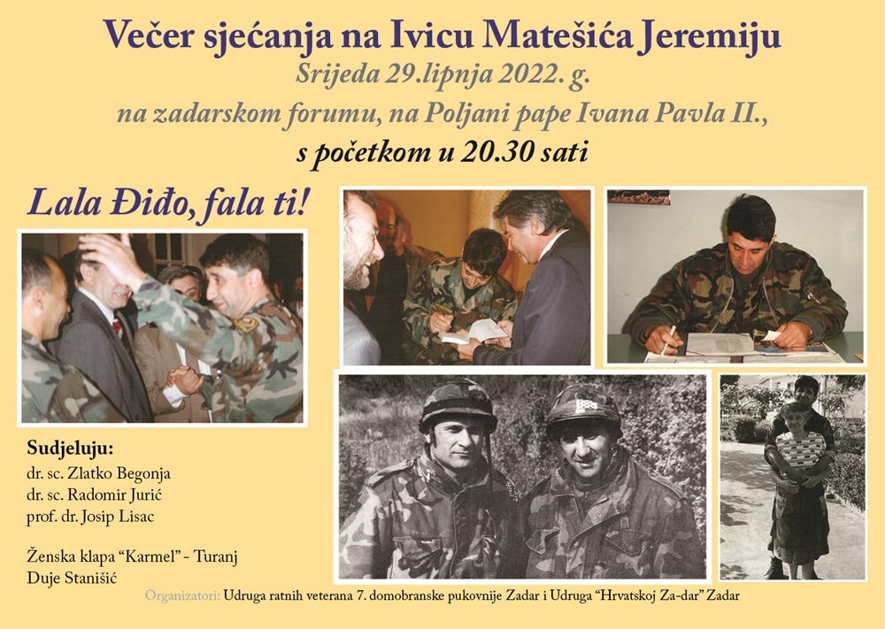 Večer sjećanja na Ivicu Matešića Jeremiju