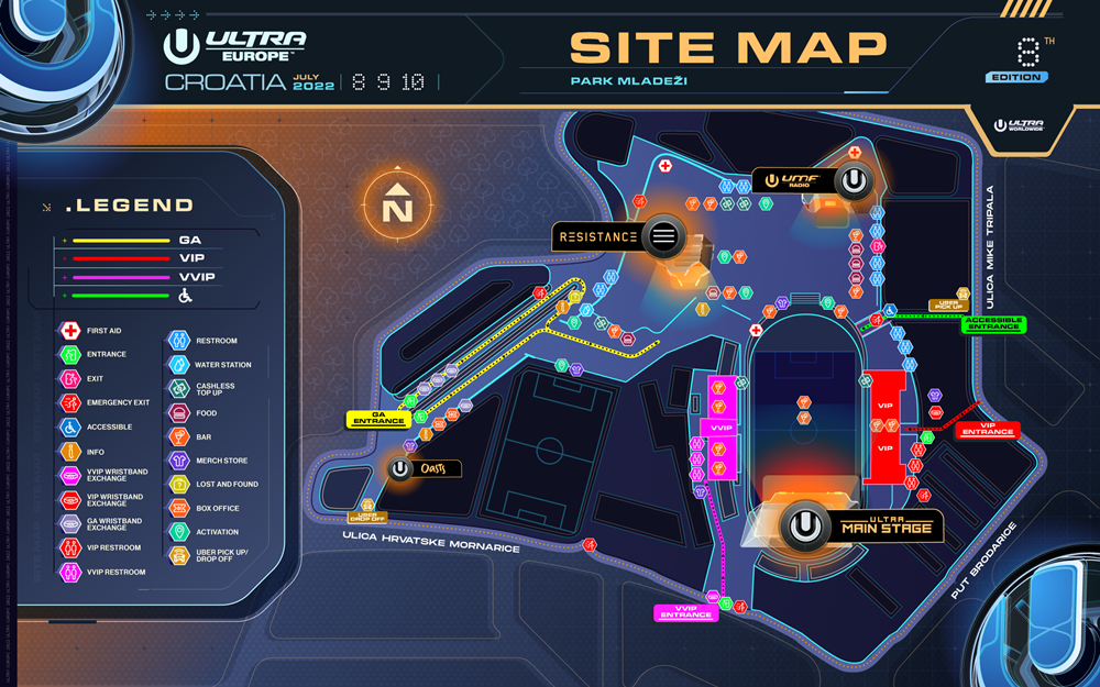 Kako se pripremiti za dolazak na festival ULTRA Europe; poznata satnica izvođača, predstavljena mapa Parka Mladeži