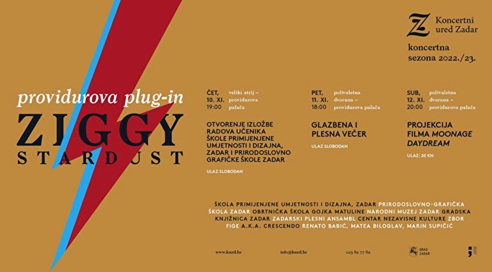 OD ČETVRTKA DO SUBOTE Finale projekta Providurova Plug-in: Ziggy Stardust