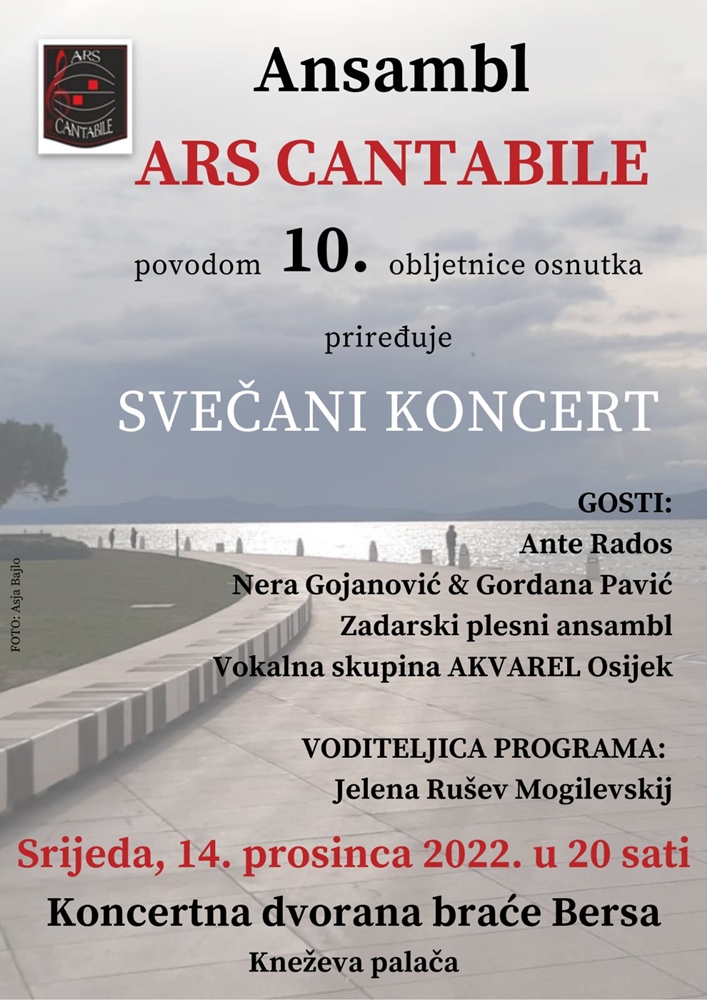 Ars Cantabile priređuje koncert povotom 10. obljetnice osnutka