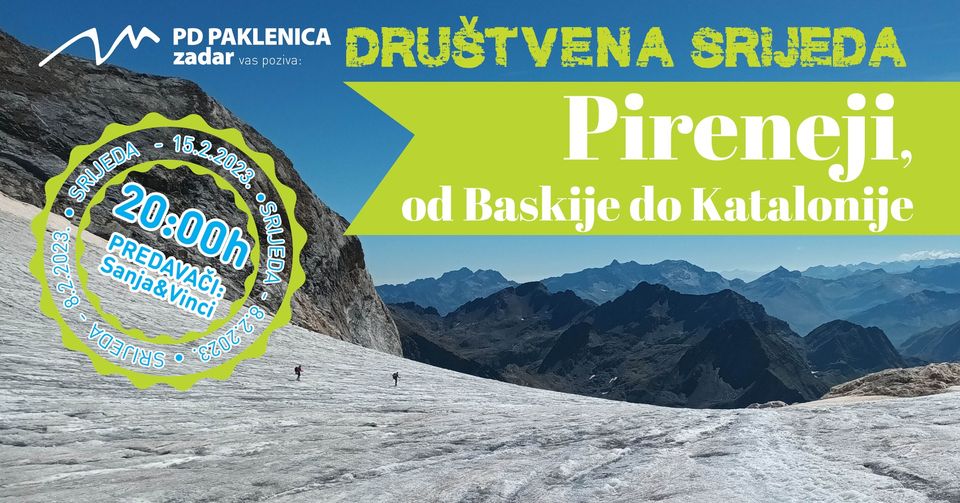 PD Paklenica Vas poziva na Društvenu srijedu: Pireneji, od Baskije do Katalonije