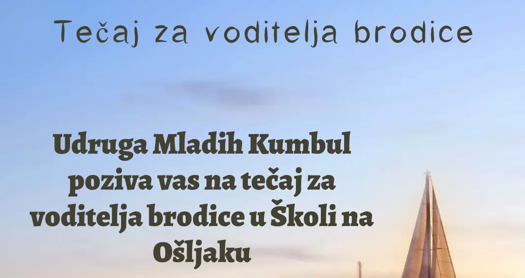 Tečaj za voditelja brodice u školi na Ošljaku