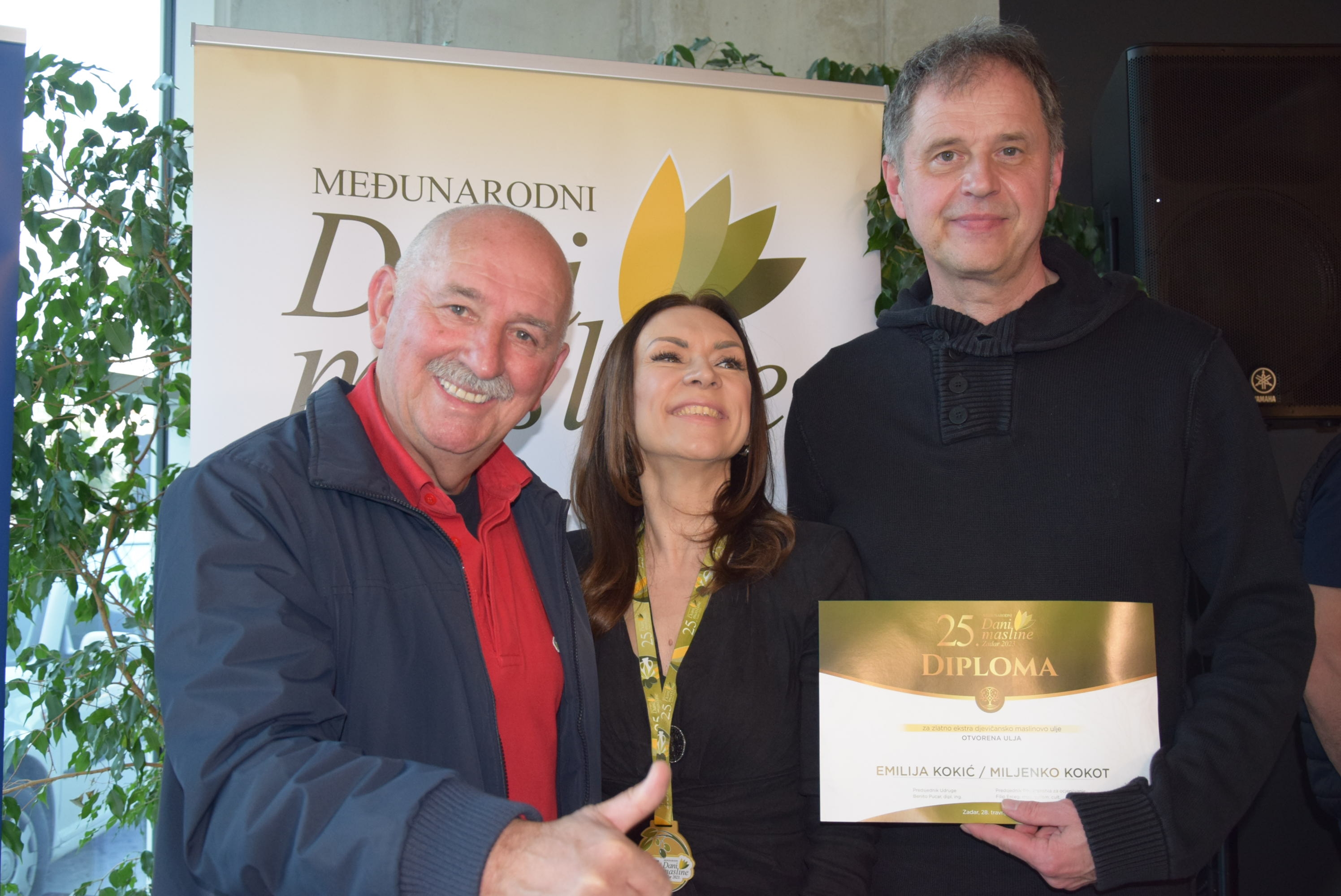 NA MEĐUNARODNIM DANIMA MASLINE Ulje Emilije Kokić i  Miljenka Kokota osvojilo zlatnu medalju