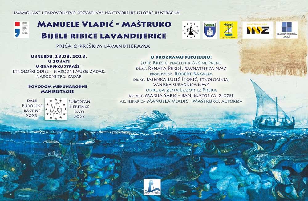 ILUSTRACIJE MANUELE VLADIĆ-MAŠTRUKO "Bijele ribice lavandijerice – Priča o preškim praljama" u Gradskoj straži