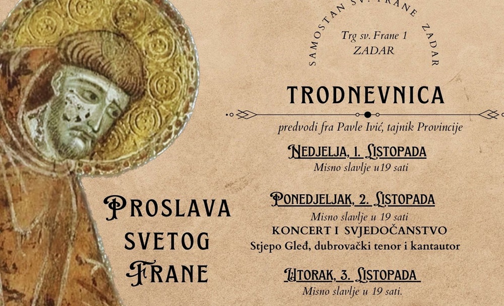PROSLAVA Slavi se svetkovina Svetog Frane Asiškog