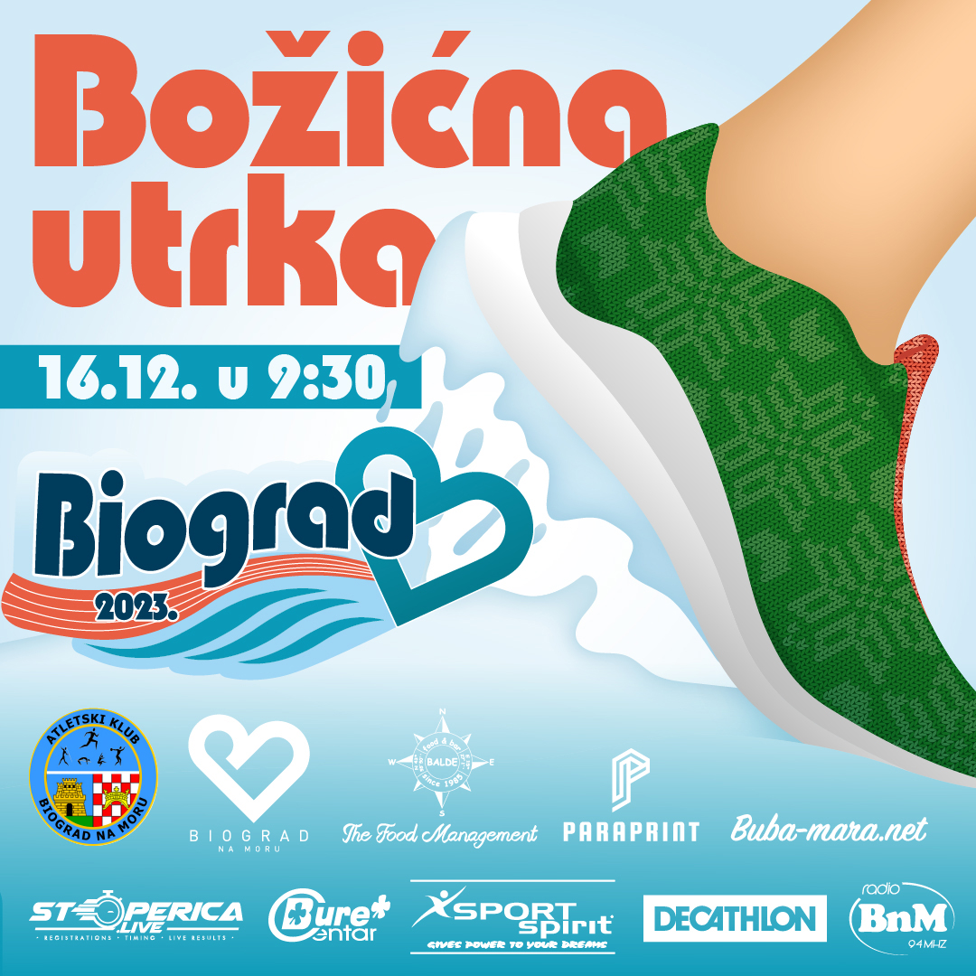 NAJVEĆA DJEČJA BOŽIĆNA UTRKA Više od 150 predškolaca i osnovnoškolaca natjecat će se u Biogradu na Moru