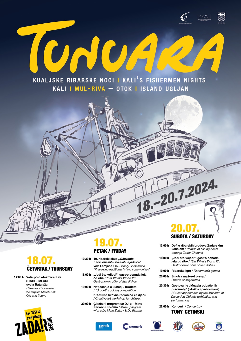18. - 20. SRPNJA - TUNUARA - Kualjske ribarske noći