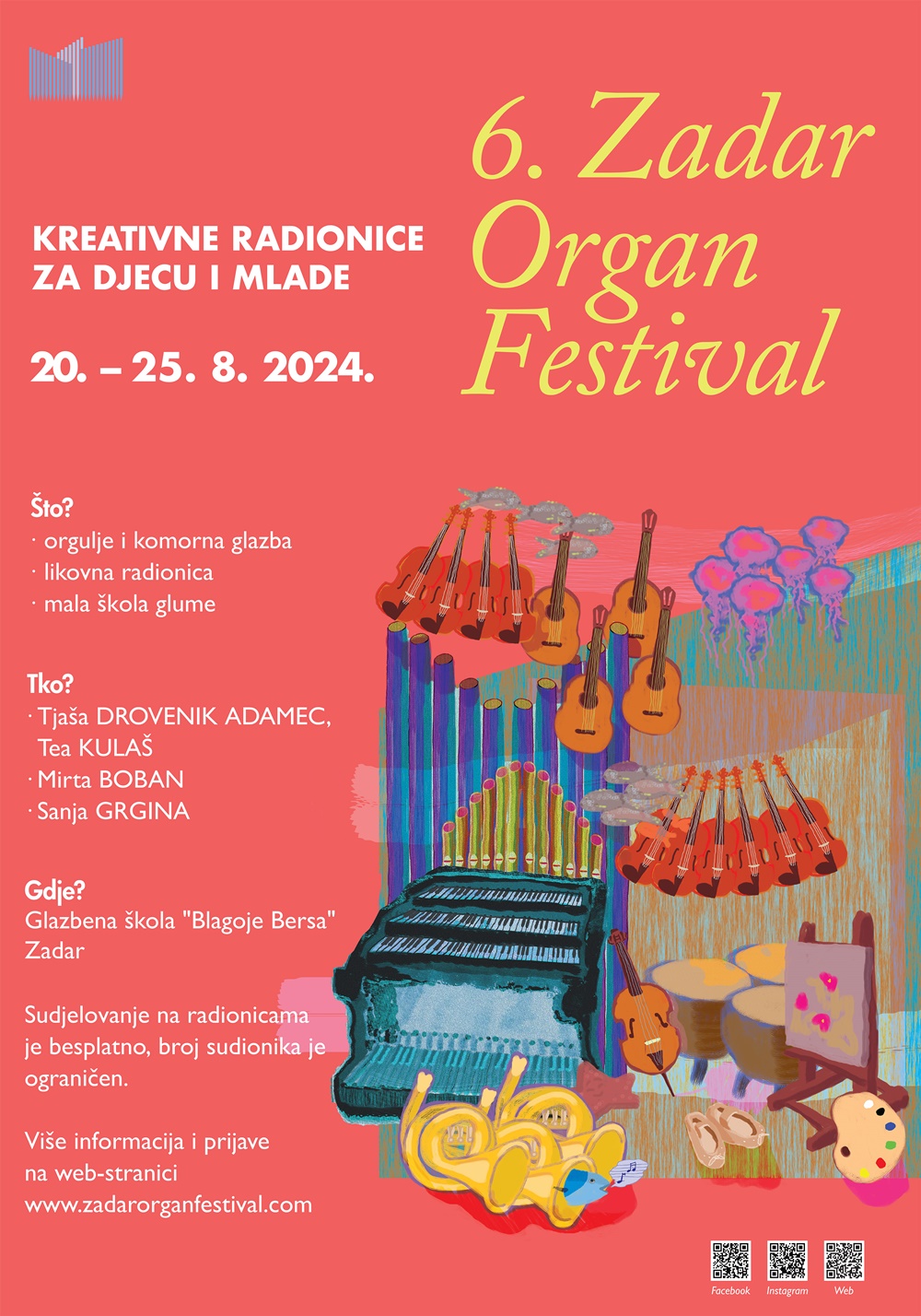 OTVORENE PRIJAVE ZA 6. KREATIVNE RADIONICE ZADAR ORGAN FESTIVALA
