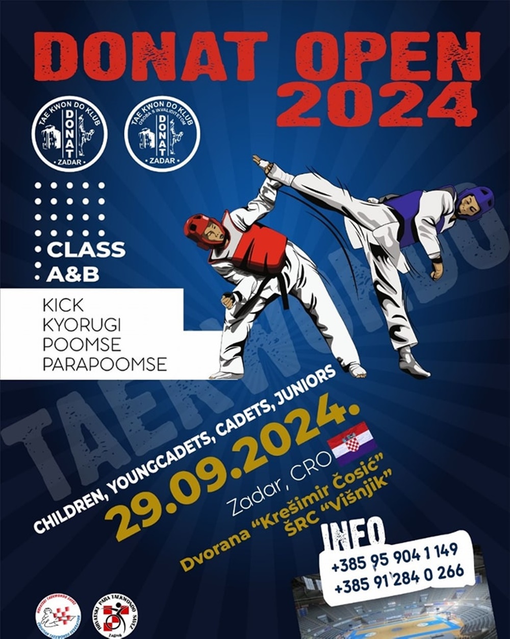 4. DONAT OPEN Međunarodni turnir u taekwondou i parataekwondou u ŠC Višnjik