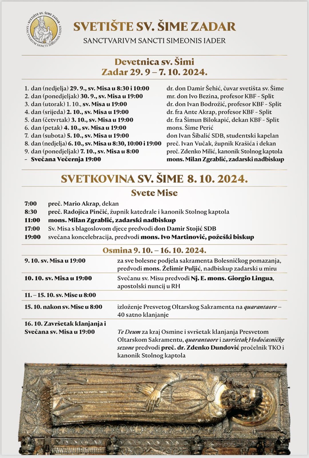 U NEDJELJU POČINJE DEVETNICA U ČAST SV. ŠIME