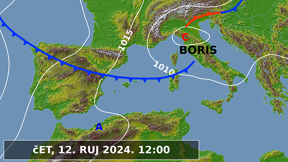 STIŽE BORIS Obilna kiša, nevrijeme, osjetni pad temperature i moguće poplave