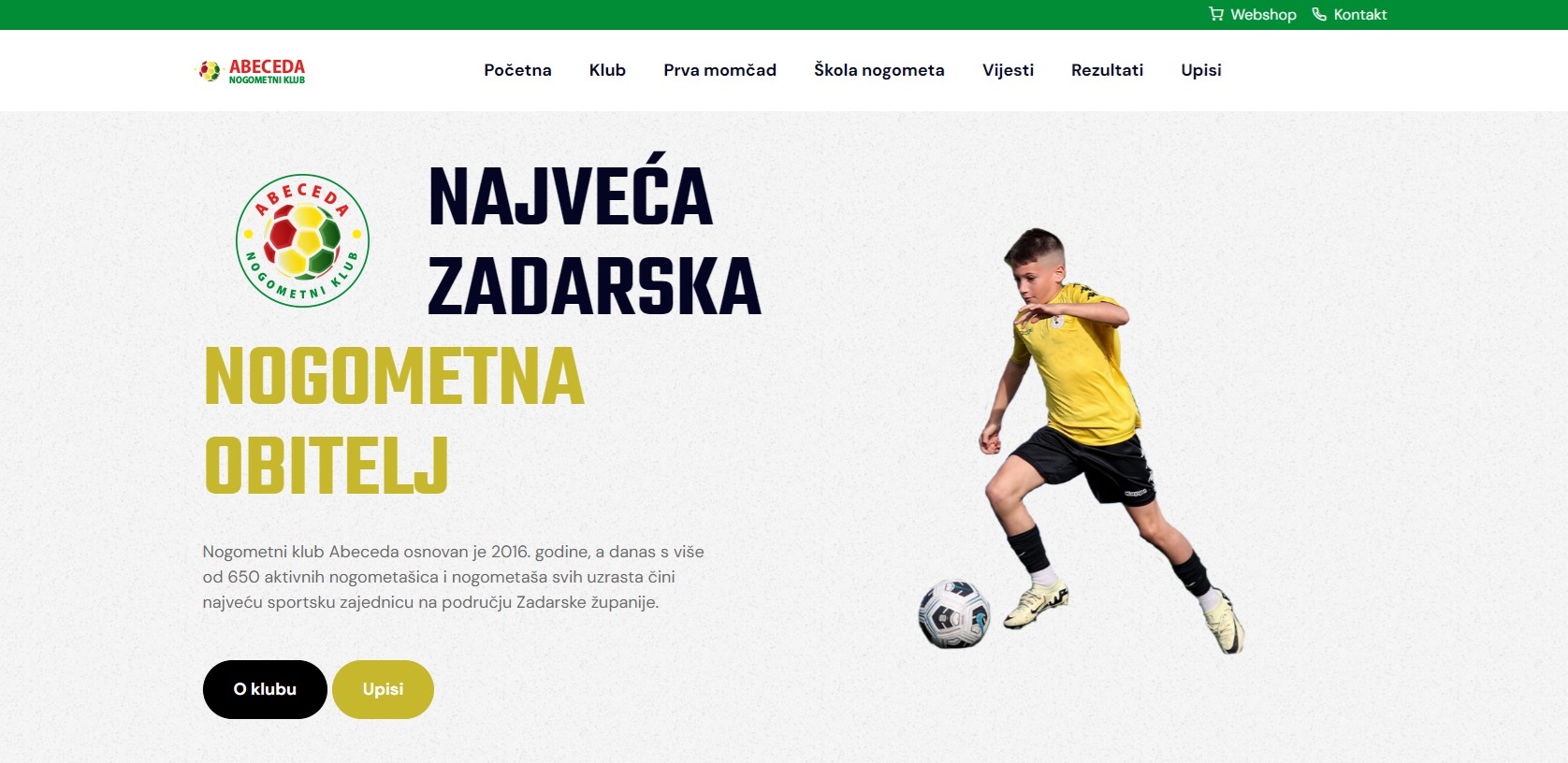 Nogometni klub Abeceda predstavio nove web stranice