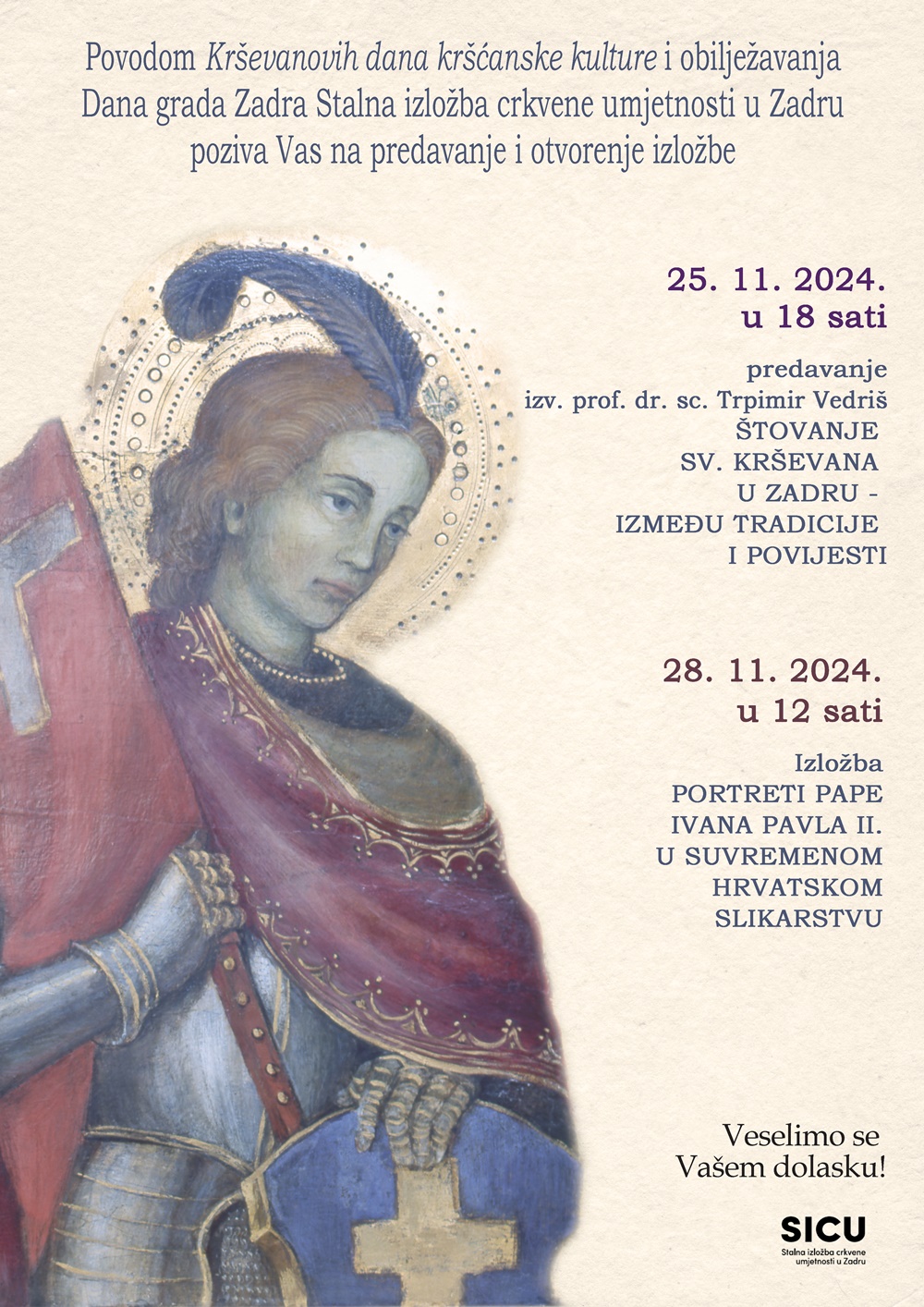SICU poziva na predavanje "Štovanje sv. Krševana u Zadru – između tradicije i povijesti"