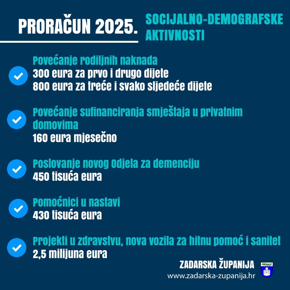Zadarska županija donijela Program poticajnih mjera za zdravstvene djelatnike