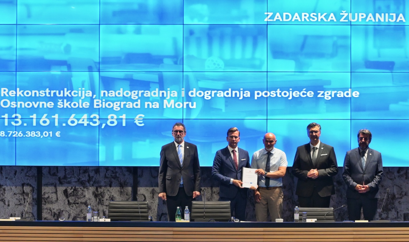 Zadarskoj županiji 13,2 milijuna eura za dogradnju OŠ Biograd – nastavlja se snažan investicijski ciklus u obrazovanje
