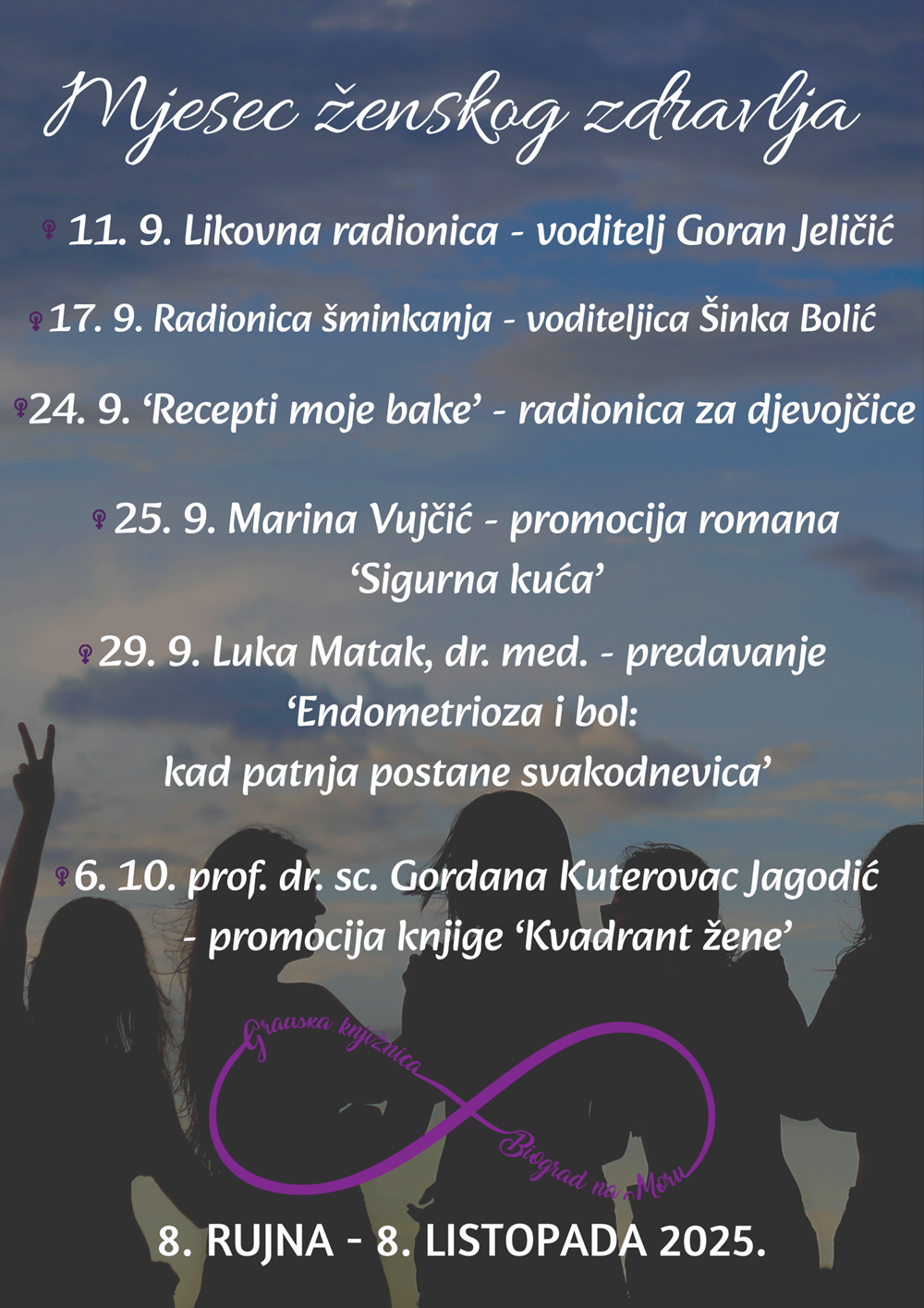 MJESEC ŽENSKOG ZDRAVLJA  U Gradskoj knjižnici Biograd na Moru nikad bogatiji i zanimljiviji