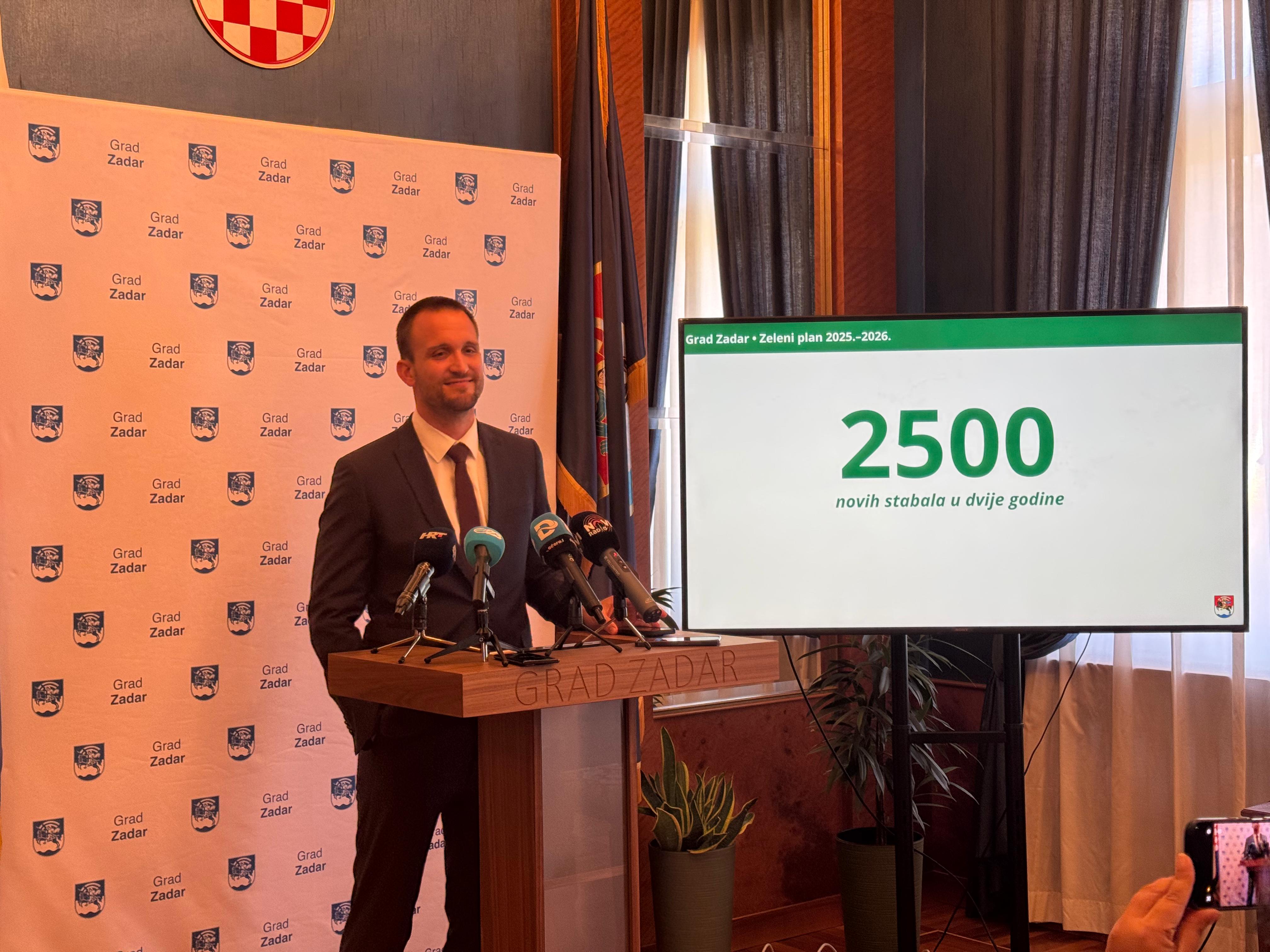 ERLIĆ PREDSTAVIO NOVI ZELENI PLAN ZA ZADAR U dvije godine planirana sadnja 2.500 stabala