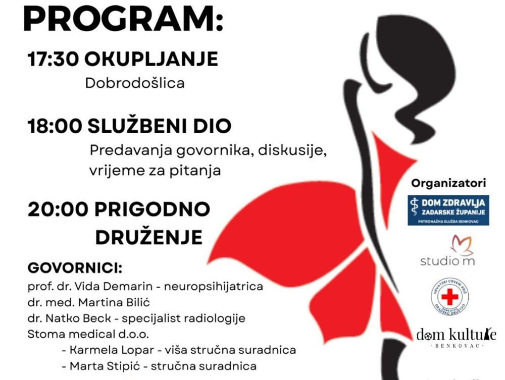 DAN CRVENIH HALJINA Predavanje se održava u Benkovcu u petak
