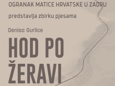 MATICA HRVATSKA U ZADRU Predstavljanje zbirke pjesama Denisa Gurlice: “Hod po žeravi”